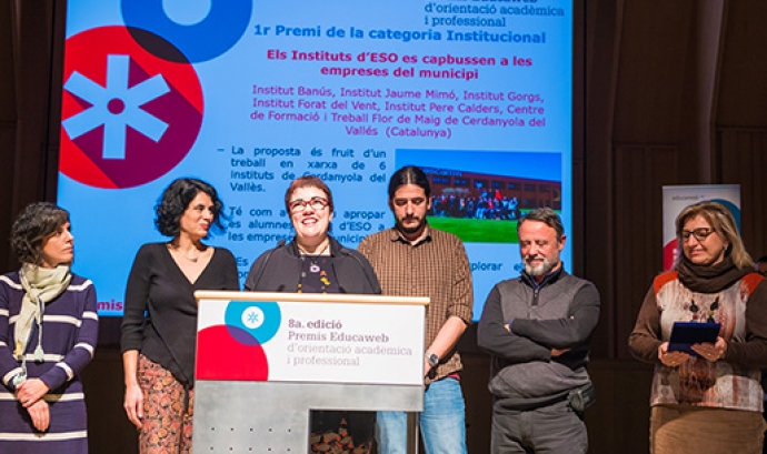 Acte de lliurament dels Premis Educaweb 2015. Font: educaweb.cat