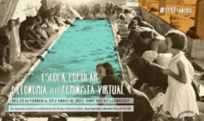 Cartell de la 14a edició de l'Escola Popular d'Economia (eco)Feminista Virtual. Font: CooperAcció