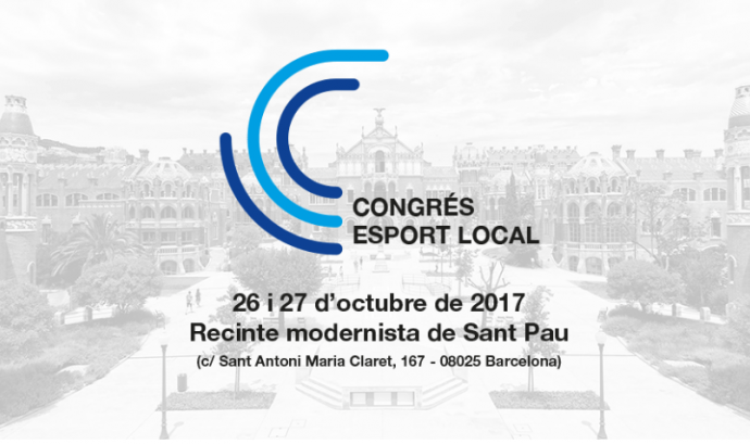 El Congrés Esport Local se celebrarà els dies 26 i 27 d'octubre a Barcelona. Font: Diputació de Barcelona