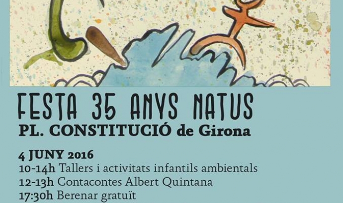 Cartell de la celebració dels 35 anys dels Naturalistes de Girona (imatge:natusterritori.org)