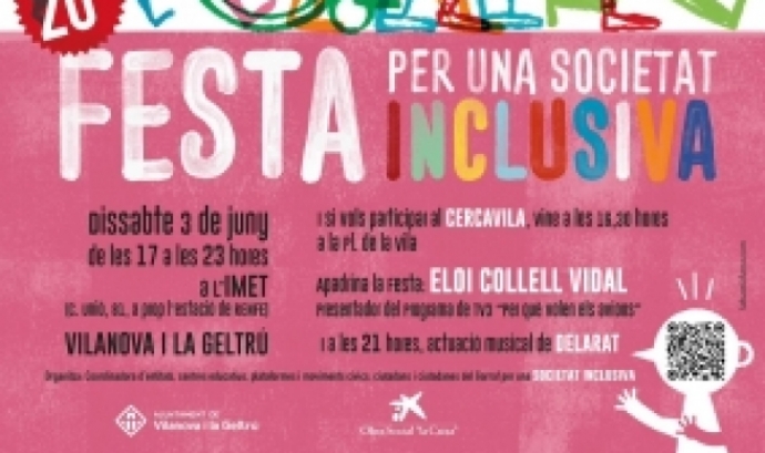 Fragment del cartell oficial de la Festa per una Societat Inclusiva al Garraf: Font: Drets Civils Sitges