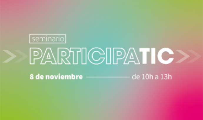 Cartell promocional de la jornada ParticipaTIC. Font: Fundació Ferrer i Guàrdia.
