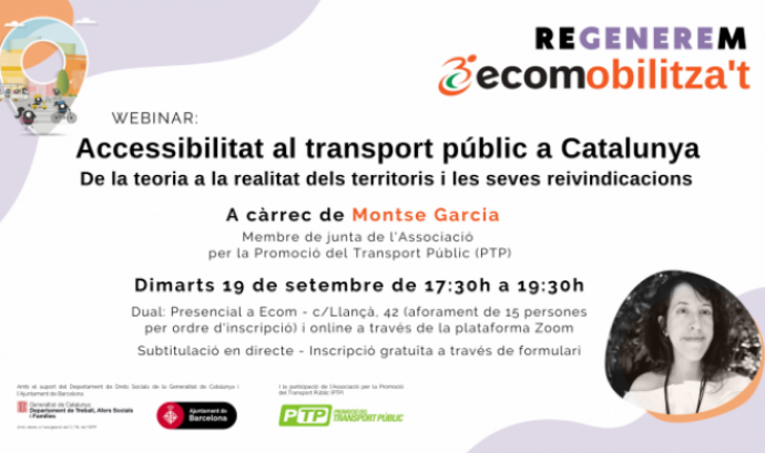 Webinar 'Accessibilitat al transport públic a Catalunya. De la teoria a la realitat dels territoris i les seves reivindicacions'