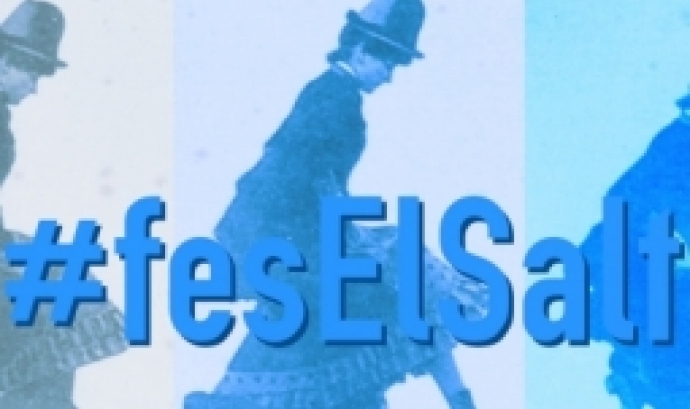 Imatge promocional de la campanya #FesElSalt de SomNúvol. Font: FemProcomuns.
