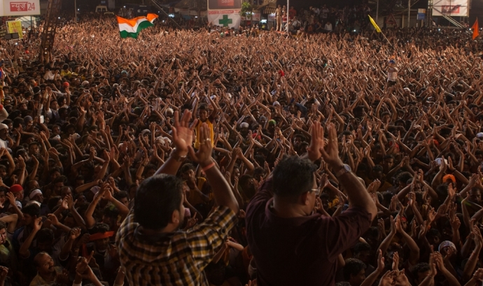 Imatge del festival govinda de Mumbai Font: 