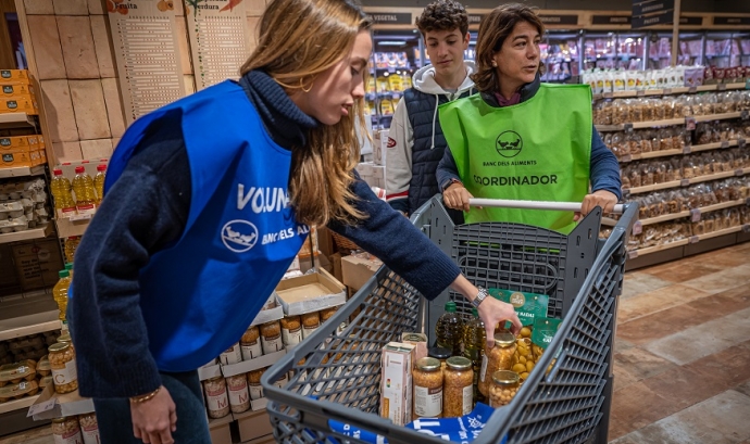 L'any passat, unes 16.200 persones es van implicar com a voluntàries en el Gran Recapte. Font: Banc dels Aliments Barcelona