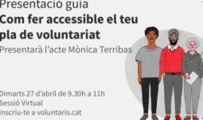 La Federació Catalana de Voluntariat Social presenta una guia de voluntariat inclusiu.