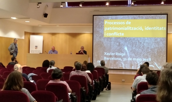 Imatge de la conferència de Xavier Roigé a la Universitat de Barcelona