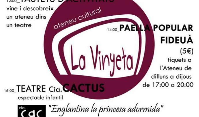 Cartell inauguració de l'ateneu de La Vinyeta