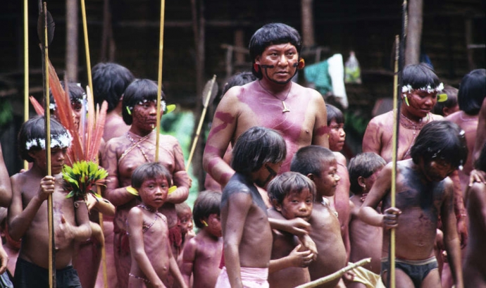 Poblat indígena dels 'Yanomamis'.  Font: Survival International.