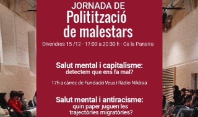 Fragment del cartell oficial de la jornada de politització de malestars. Font: Consell de la Joventut de Barcelona