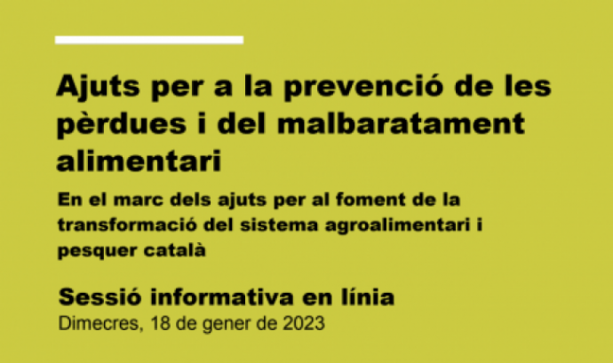 Fragment del cartell oficial de la jornada virtual. Font: Departament d'Acció Climàtica, Alimentació i Agenda Rural
