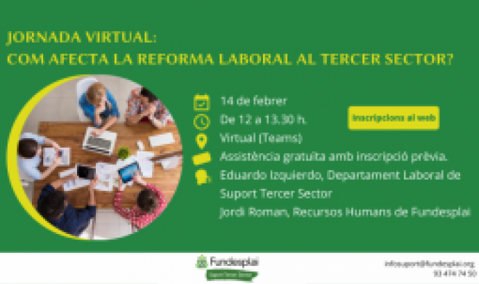 Jornada virtual: 'Com afecta la reforma laboral al tercer sector?'