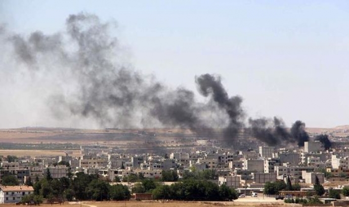 Ofensiva de l'Estat Islàmic contra Kobani, a Síria. Imatge d'eldiario.es Font: 