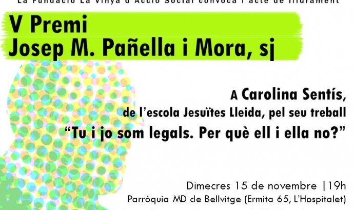 V Premi Josep Maria Pañella i Mora, sj
