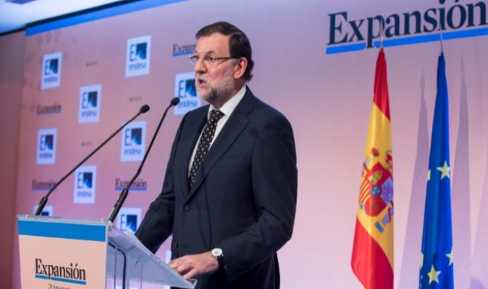 Mariano Rajoy a la roda de premsa. Font: Europa Press  Font: 