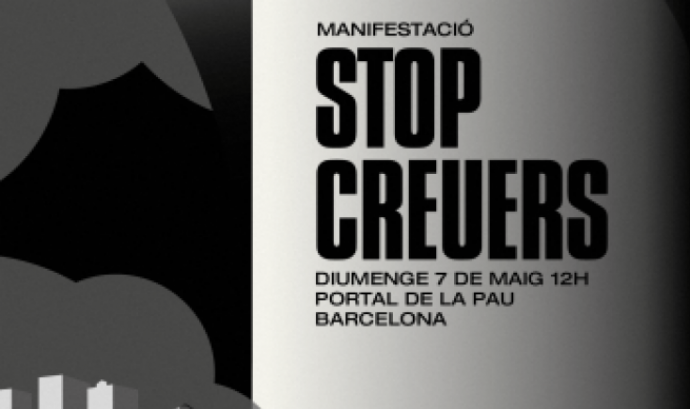Fragment del cartell oficial de la manifestació per l'eliminació del trànsit de creuers. Font: Stop Creuers Catalunya