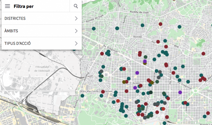 El mapa d'entitats feministes de Barcelona ofereix informació sobre més de 200 entitats i grups feministes i de dones de la ciutat Font: Ajuntament de Barcelona Font: Ajuntament de Barcelona