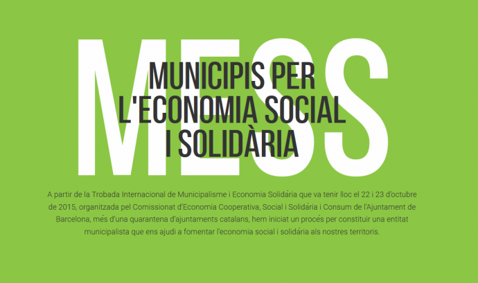 Municipis per l'economia social i solidària / Font: MESS