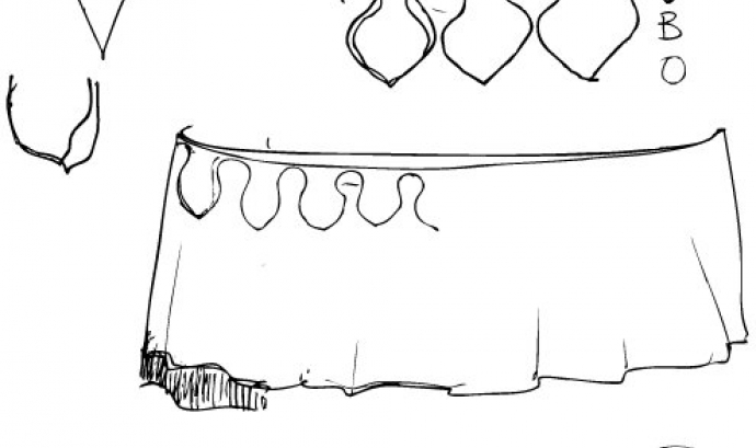 Pau Fernàndez ha dibuixat l'esbós inicial del vestuari de la nova Mulassa. Font: Pau Fernàndez