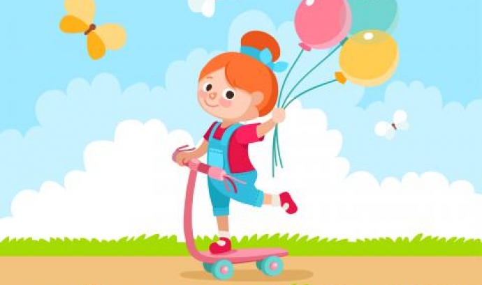 Una nena amb un globus l'espai de la diada al web de les Nacions Unides Font: 