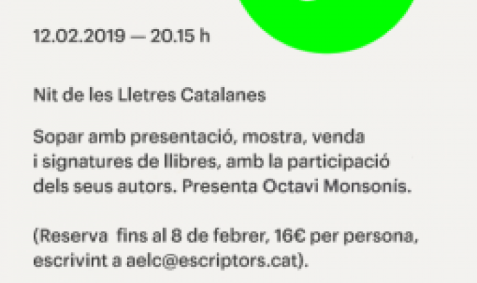 Cartell de la Nit de les Lletres Catalanes