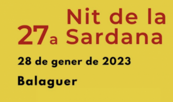Fragment del cartell oficial de la 'Nit de la Sardana'. Font: Federació Sardanista de les Comarques de Lleida