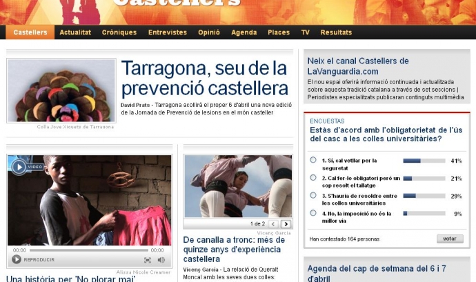 Imatge del portal Castellers de LaVanguardia.com Font: 