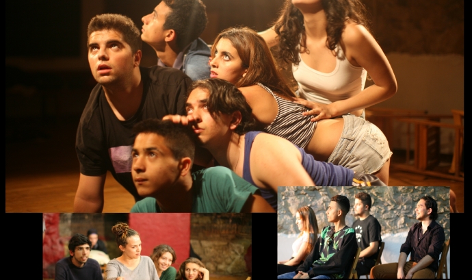 Cartell de l'obra de teatre "Per què a mi?" dels joves del Forn de teatre Pa'tothom