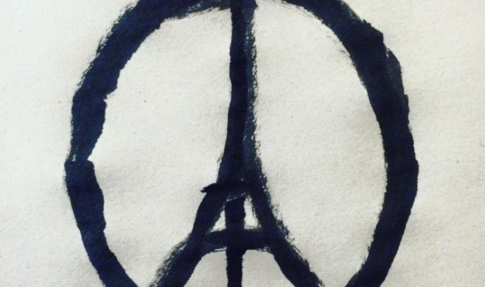 Símbol del Pray for Paris. Font: Jean Jullien