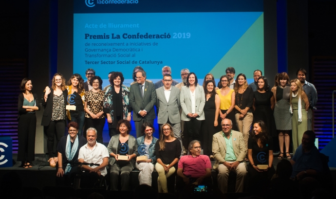 Membres de les entitats guanyadores de la tercera edició dels Premis La Confederació, que es van lliurar el 19 de setembre. Font: La Confederació. Font: La Confederació