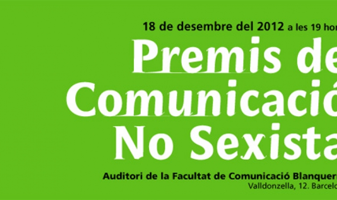  Premis de Comunicació no Sexista 2012