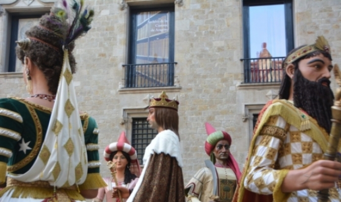Alguns dels gegants participants de la històrica processó de Corpus Christi. Font: Ajuntament de Barcelona