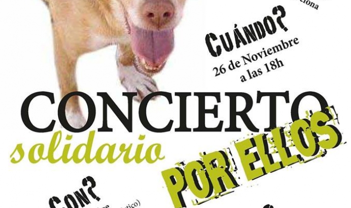 Cartell concert. Font:  LLiga protectora d'animals i plantes de Barcelona