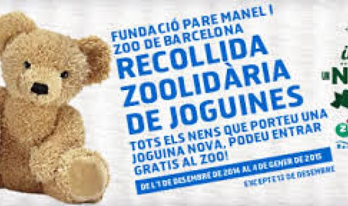Imatge cartell Recollida Zoolidaria. Font: web Zoo de Barcelona