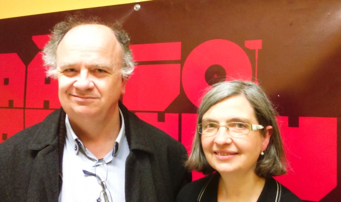 Lluís Codern i Carme Miralles a Ràdio Ateneu del Clot. Font: 