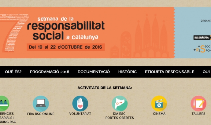 La setena Setmana de la Responsabilitat Social tindrà lloc del 19 al 22 d'octubre del 2016. Font: ingeniería Social