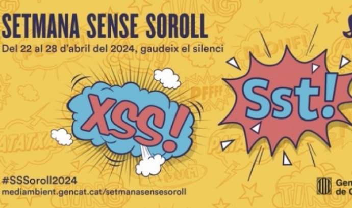 Cartell de la Setmana Sense Soroll 2024 que se celebrarà del 22 al 28 d'abril.