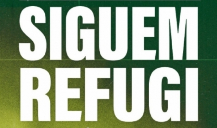 Fragment del cartell oficial de l'exposició 'Siguem refugi'. Font: Fons Català de Cooperació al Desenvolupament