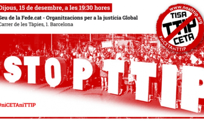 Acte Poder Corporatiu i Sobiranies. Font: Campanya Catalunya No al TTIP 