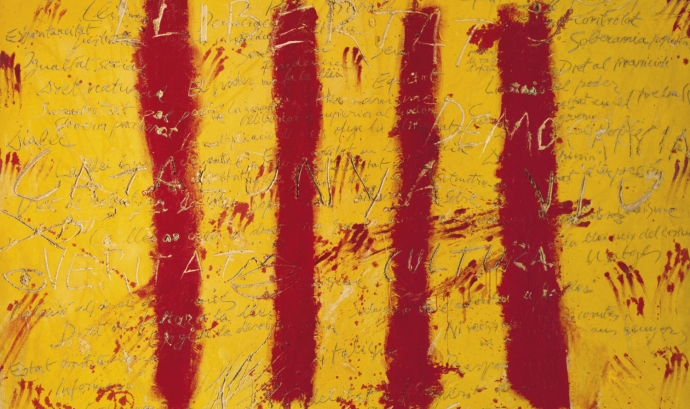 Imatge de 'L'esperit català', del pintor Antoni Tàpies. Font: Antoni Tàpies Font: Antoni Tàpies