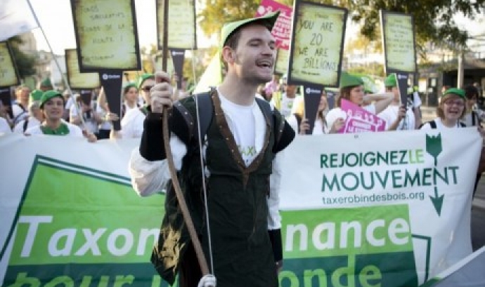 Mobilització per la Taxa Robin Hood (Oxfam a França) Font: 