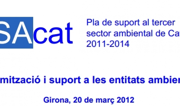Pla de suport al tercer sector ambiental de Catalunya 2011-2014
