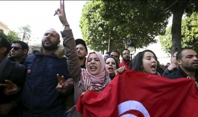 Manifestació a la capital de Tunísia. Font: REUTERS Zoubeir Souissi