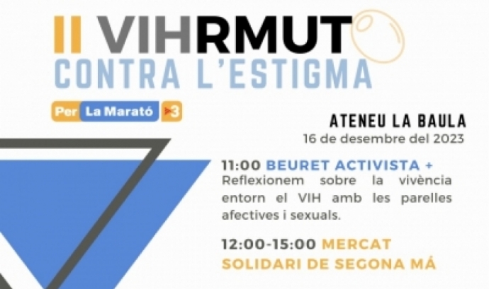 Fragment del cartell oficial del segon 'VIHrmut contra l'estigma'. Font: Fundació Antisida Lleida