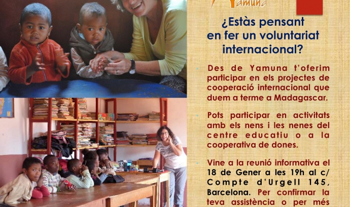 Reunió informativa sobre voluntariat internacional a Yamuna