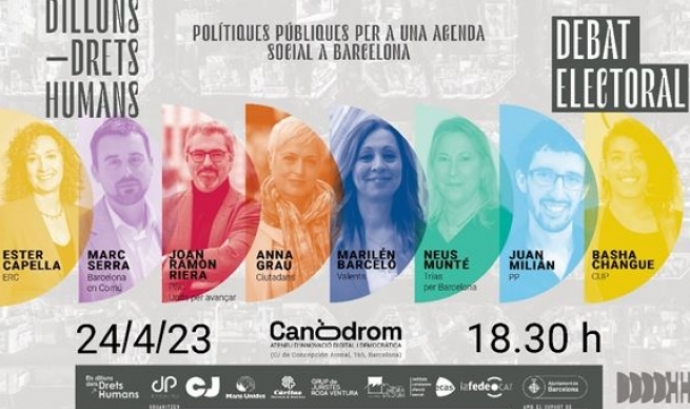 El cicle de debats 'Els Dilluns dels Drets Humans', que organitza Justícia i Pau, farà un debat electoral sobre les polítiques públiques a Barcelona. Font: Justícia i Pau