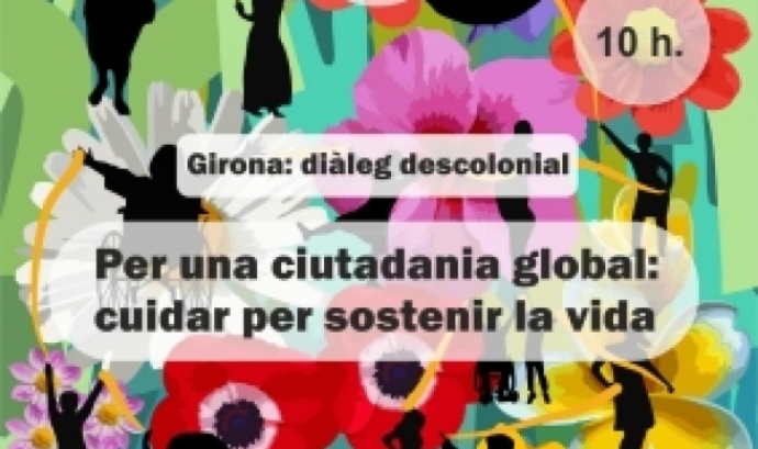 Fragment del cartell oficial de la xerrada 'Per una ciutadania global: cuidar per sostenir la vida'. Font: Red de Migración, Género y Desarrollo