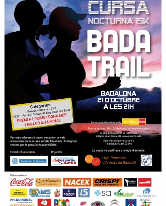 Cartell Bada Trail 2016. Font: Club Esportiu Mossos d'Esquadra