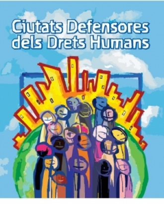 Cartell del Projecte Ciutats Defensores dels Drets Humans